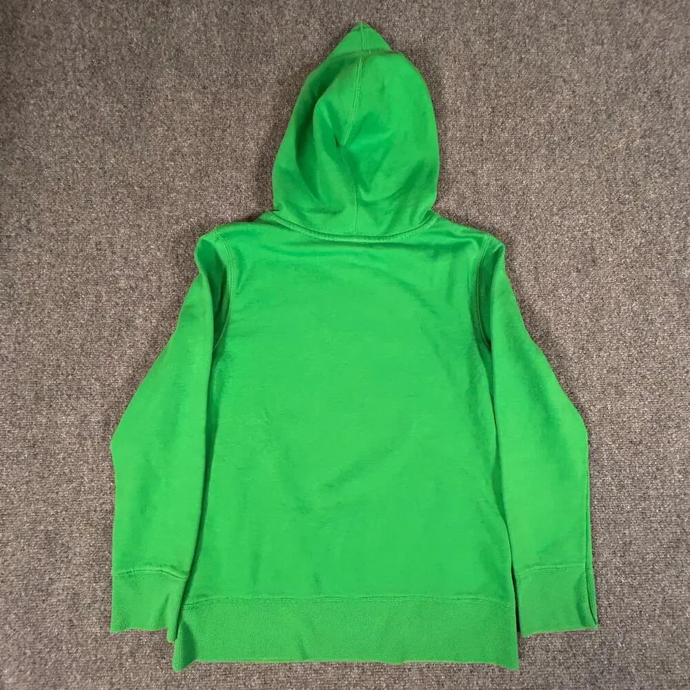 Justice Smiley Face‎ Hoodie Kids Size 18 Green